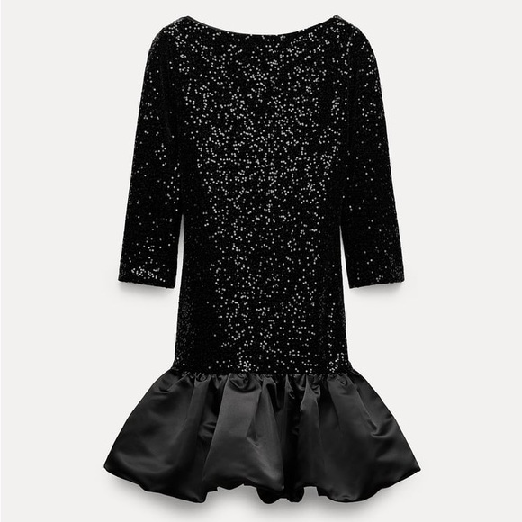 FLYAWAY SKIRT SEQUIN DRESS Zara - Picture 3 of 6